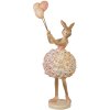 Clayre & Eef 6PR4417 Déco Lapin Beige Rose 11x7x27 cm Polyrésine