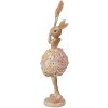 Clayre & Eef 6PR4417 Déco Lapin Beige Rose 11x7x27 cm Polyrésine