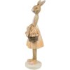 Clayre & Eef 6PR4419 Déco Lapin Beige Rose 9x6x21 cm Polyrésine