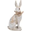 Clayre & Eef 6PR5152 Déco Lapin Gris 14x10x26 cm Polyrésine Style campagne