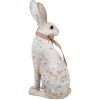 Clayre & Eef 6PR5152 Déco Lapin Gris 14x10x26 cm Polyrésine Style campagne