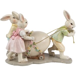 Clayre & Eef 6PR4389 Déco Lapin Beige Jaune 17x8x11 cm