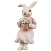 Clayre & Eef 6PR4394 Déco Lapin Beige Rose 7x5x13 cm Polyrésine Style campagne