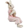 Clayre & Eef 6PR4394 Déco Lapin Beige Rose 7x5x13 cm Polyrésine Style campagne