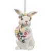 Clayre & Eef 6PR4409 Décoration Suspension Lapin Blanc 5x5x8 cm