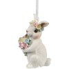 Clayre & Eef 6PR4409 Décoration Suspension Lapin Blanc 5x5x8 cm