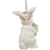 Clayre & Eef 6PR4409 Décoration Suspension Lapin Blanc 5x5x8 cm