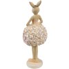 Clayre & Eef 6PR4418 Déco Lapin Beige Rose 9x7x22 cm Polyrésine Style campagne