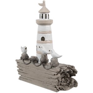 Clayre & Eef 6PR4422 Décor Phare Blanc Marron...