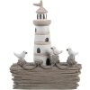 Clayre & Eef 6PR4422 Décor Phare Blanc Marron 10x4x12 cm Polyrésine