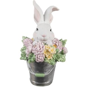 Clayre & Eef 6PR5174 Déco Lapin blanc rose...