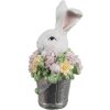 Clayre & Eef 6PR5174 Déco Lapin blanc rose Polyrésine 8x9x15 cm