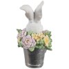 Clayre & Eef 6PR5174 Déco Lapin blanc rose Polyrésine 8x9x15 cm