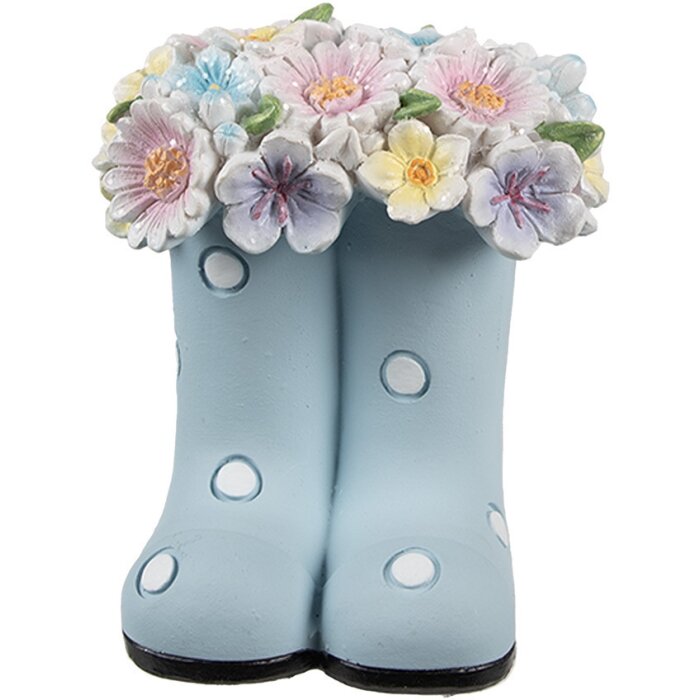 Clayre & Eef 6PR5180 Décoration Bottes bleues 10x10x12 cm style campagnard