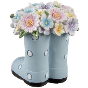 Clayre & Eef 6PR5180 Décoration Bottes bleues 10x10x12 cm style campagnard