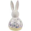 Clayre & Eef 6CE2015 Décoration Lapin Blanc Bleu Céramique 12x10x23 cm