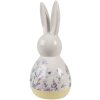 Clayre & Eef 6CE2015 Décoration Lapin Blanc Bleu Céramique 12x10x23 cm