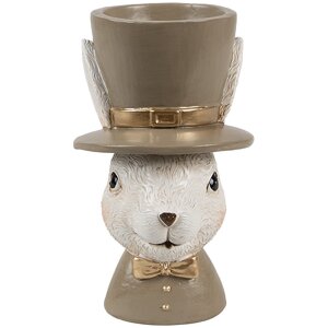 Clayre & Eef 6PR4401 Coquetier Lapin Beige Marron...