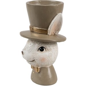 Clayre & Eef 6PR4401 Coquetier Lapin Beige Marron...