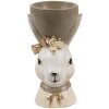 Clayre & Eef 6PR4402 Coquetier Lapin Beige Marron 7x7x12 cm