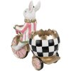 Clayre & Eef 6PR5193 Déco Lapin rose blanc style campagnard 20x11x19 cm