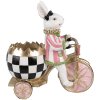 Clayre & Eef 6PR5193 Déco Lapin rose blanc style campagnard 20x11x19 cm