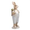 Clayre & Eef 6PR5249 Déco Lapin Beige Bleu 6x6x17 cm Style rustique