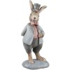 Clayre & Eef 6PR5256 Déco Lapin Beige Bleu 8x7x19 cm Style rustique