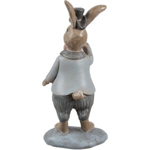 Clayre & Eef 6PR5258 Déco Lapin Beige Bleu 6x5x13 cm Style rustique