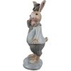 Clayre & Eef 6PR5258 Déco Lapin Beige Bleu 6x5x13 cm Style rustique