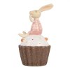 Clayre & Eef 6PR5262 Déco Lapin Beige Rose Ø 7x13 cm Style campagne