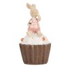 Clayre & Eef 6PR5262 Déco Lapin Beige Rose Ø 7x13 cm Style campagne