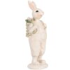 Clayre & Eef 6PR5241 Décoration Lapin Blanc Vert 6x6x17 cm style rustique