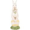 Clayre & Eef 6PR5243 Décoration Lapin blanc vert 7x7x19 cm