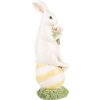 Clayre & Eef 6PR5243 Décoration Lapin blanc vert 7x7x19 cm