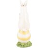 Clayre & Eef 6PR5243 Décoration Lapin blanc vert 7x7x19 cm