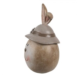 Clayre & Eef 6PR5263 Déco Lapin Beige Marron Ø 7x13 cm Style rustique