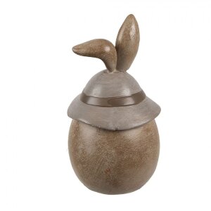 Clayre & Eef 6PR5263 Déco Lapin Beige Marron Ø 7x13 cm Style rustique