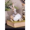 Clayre & Eef 6PR5264 Déco Lapin avec œuf Beige Blanc 11x7x17 cm