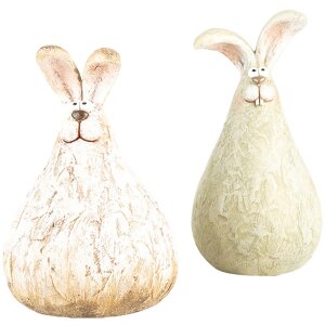 Clayre & Eef 6PR5278 Déco Lapin Vert Ø 9x16 cm Style campagne