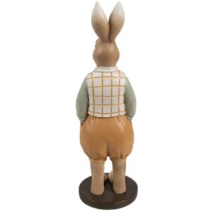 Clayre & Eef 6PR5127 Décoration Lapin brun orange 7x7x23 cm