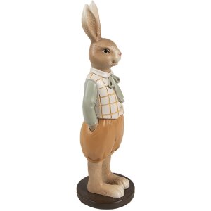 Clayre & Eef 6PR5127 Décoration Lapin brun orange 7x7x23 cm