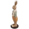 Clayre & Eef 6PR5127 Décoration Lapin brun orange 7x7x23 cm