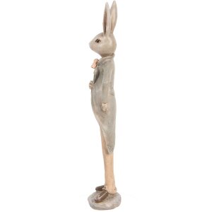 Clayre & Eef 6PR5239 Déco Lapin Beige Gris 7x5x24 cm Style rustique