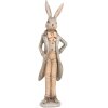 Clayre & Eef 6PR5240 Déco Lapin Beige Gris 4x3x17 cm Style rustique