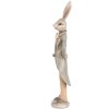 Clayre & Eef 6PR5240 Déco Lapin Beige Gris 4x3x17 cm Style rustique