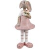 Clayre & Eef 6PR5247 Décoration Lapin beige rose 5x5x11 cm style rustique