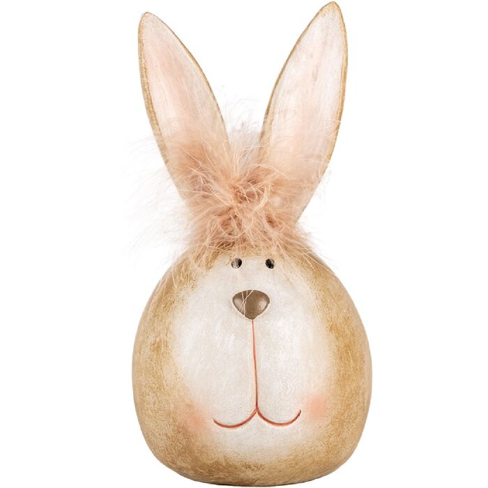 Clayre & Eef 6PR5267 Déco Lapin Beige Ø 11x21 cm Style rustique