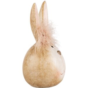 Clayre & Eef 6PR5267 Déco Lapin Beige Ø 11x21 cm Style rustique