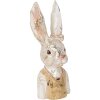 Clayre & Eef 6PR5489 Buste décoratif Lapin blanc or 12x12x29 cm